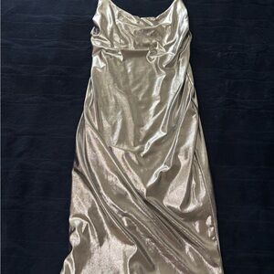 Elegant Gold Women's Dress